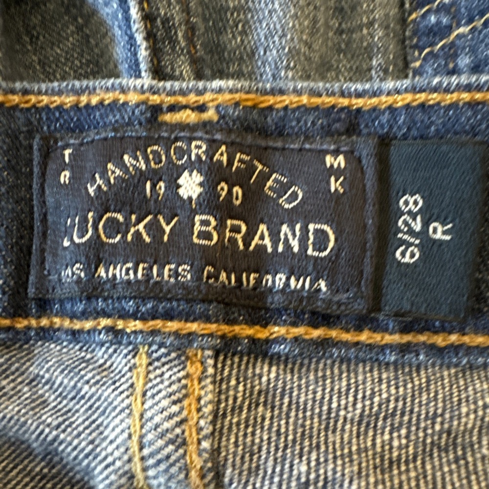 Lucky Brand Sweet Straight Jeans Women 6/28 R Blue Medium Wash Stretch Denim - Picture 12 of 16